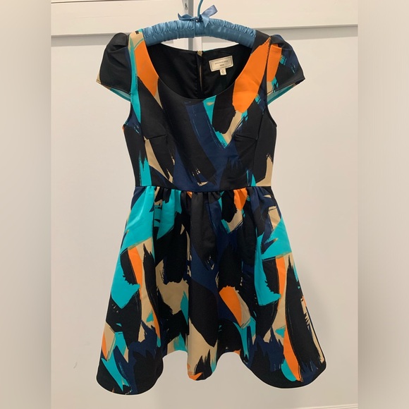 Anthropologie Abstract Colorful Dress - Picture 1 of 4